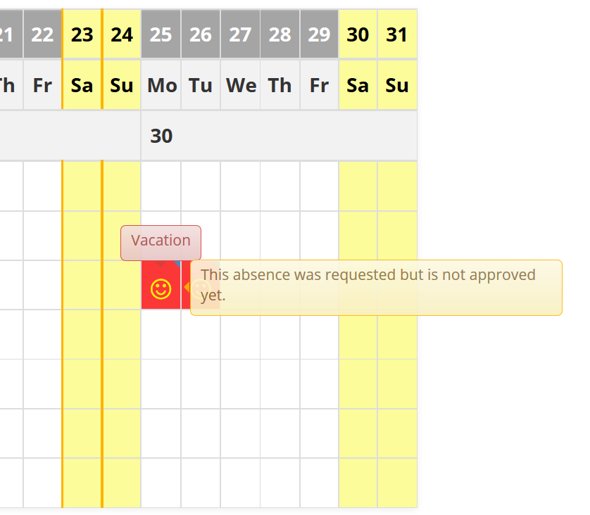 TeamCal Neo Daynotes